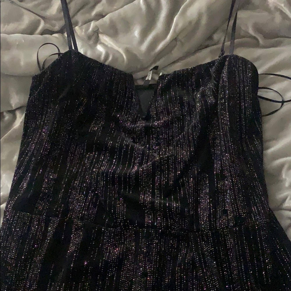 Black Spaghetti Strap Short Dress